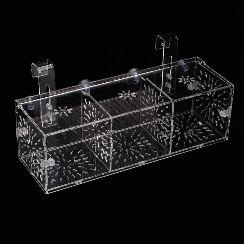 Hffheer Fish Breeding Isolation Box Aquarium Acclimation Hatchery Incubator Acrylic Transparent Aquarium Hatchery Incubator Holder(30CM*10CM*10CM) - Image 4